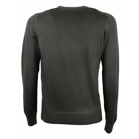 Maglia Uomo in tinta unita a girocollo Verde GRAN SASSO- Francavilla Moda
